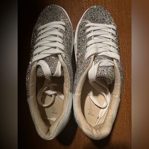 Betsey Johnson Crystal Embellished Sneaker Size 7W